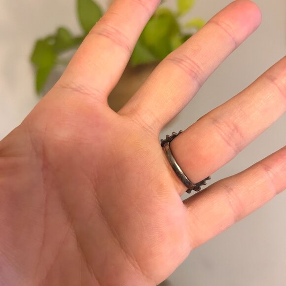 Pearl and silver ring, size 7 - Picture 2 of 4